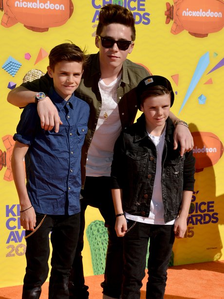 Cruz, Brooklyn and Romeo Beckham at Nickelodeon's