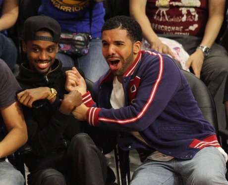 Drake attends Basket Ball Game