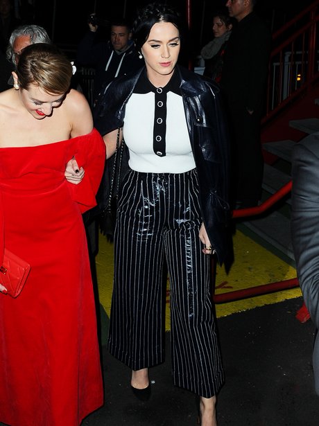 Katy Perry stripey trousers