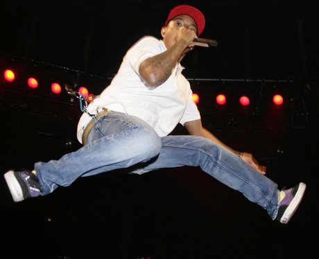 Pharrell jumping on stage