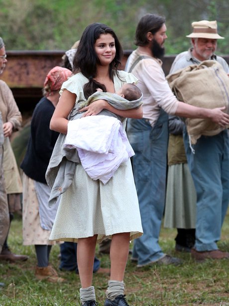 Selena Gomez On Set With A Baby