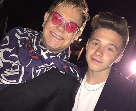 Brooklyn Beckham and Elton John