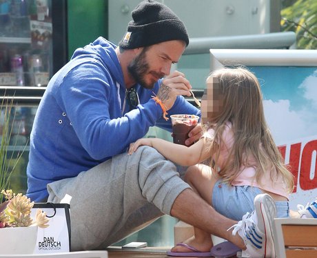 David Beckham and Harper