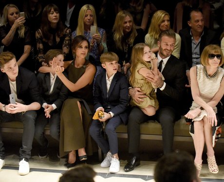 The Beckhams Front Row Burberry Event