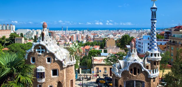 Barcelona city skyline