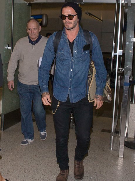 David Beckham with his dad