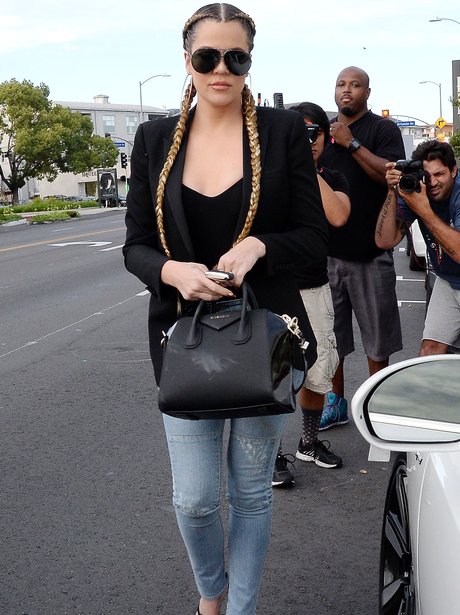Khloe Kardashian pigtails