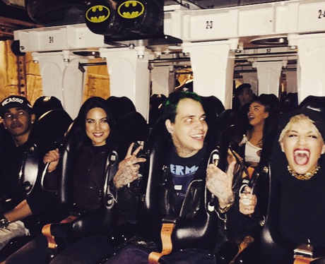 Rita Ora on a rollercoaster