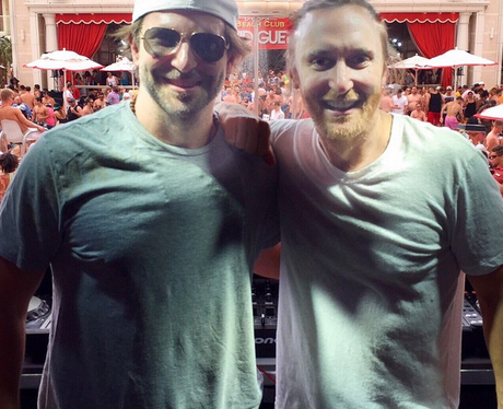 David Guetta poses with actor Bradley Cooper