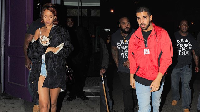Rihanna and Drake Leaving Club 