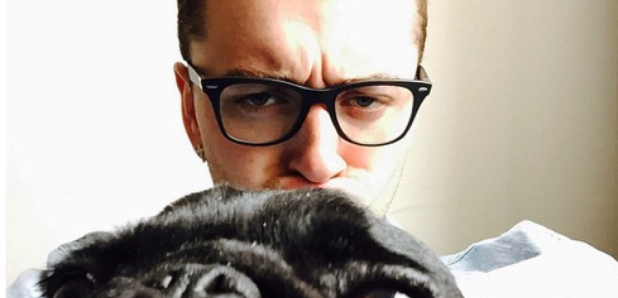 Sam Smith and a dog