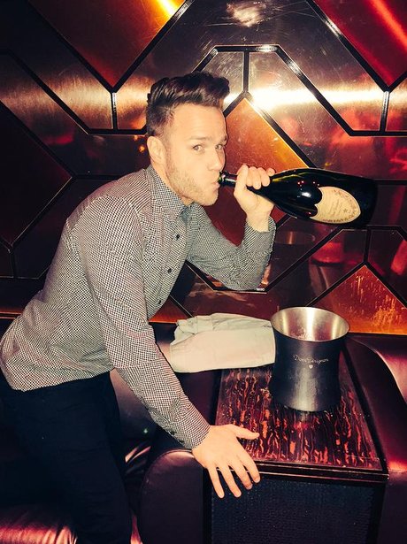 Olly Murs drinking