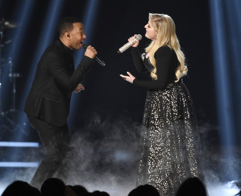 Meghan Trainor and John Legend Billboard Awards