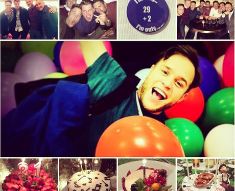 Olly Murs celebrating his birthday