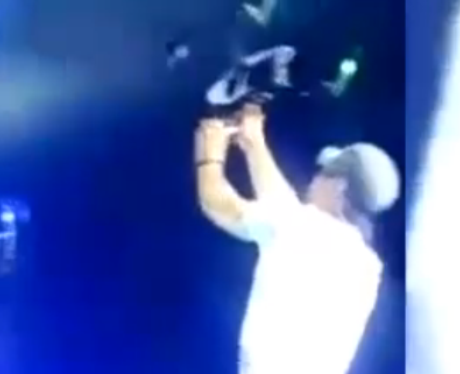 Enrique Iglesias drone on stage