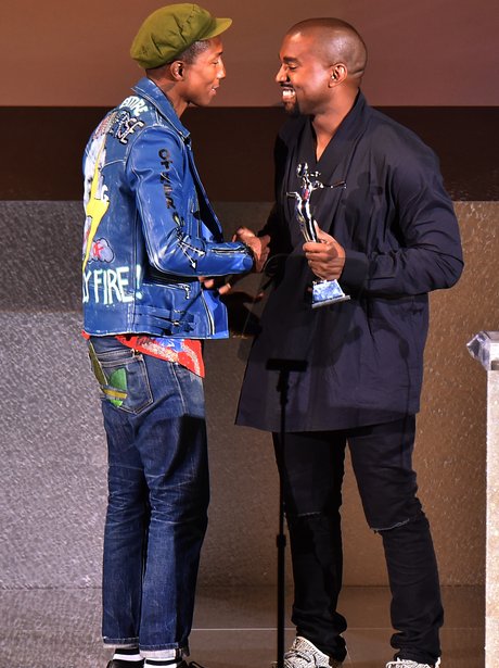 Kanye West and Pharrell 2015 CFDA Fashion Awards