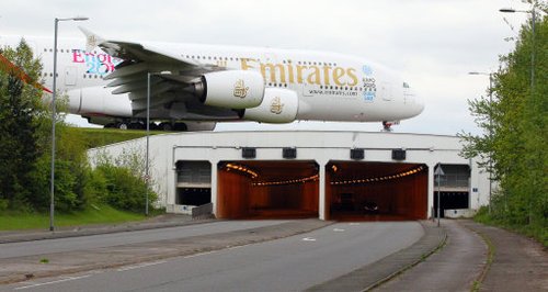 Airbus A380 at Manchester Airport