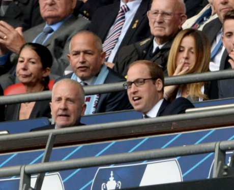 Prince Willam watches Villa at Wembley FA Cup fina