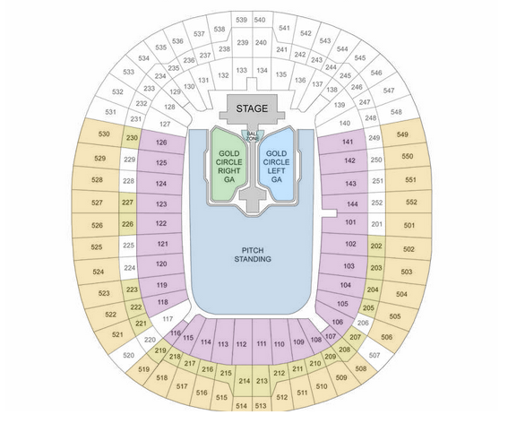 Wembley Seating Chart