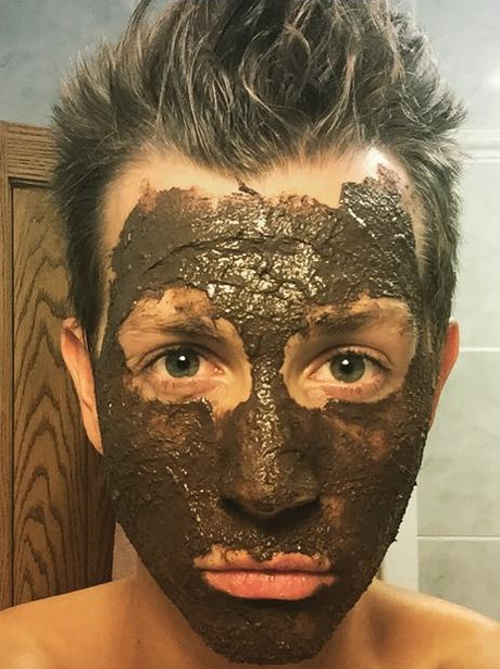 James McVey with a facemask on