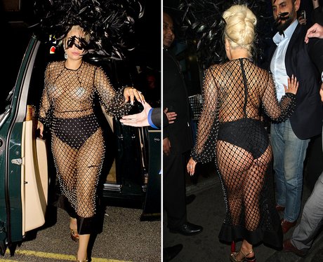 lady gaga see through clothes