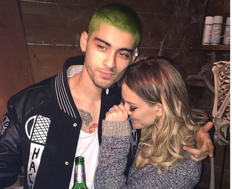Zayn Malik with green hair