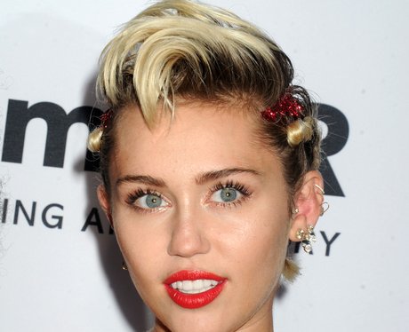 Miley Cyrus at the 2015 amfAR Inspiration Gala New