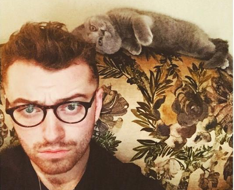 Sam Smith and his cat