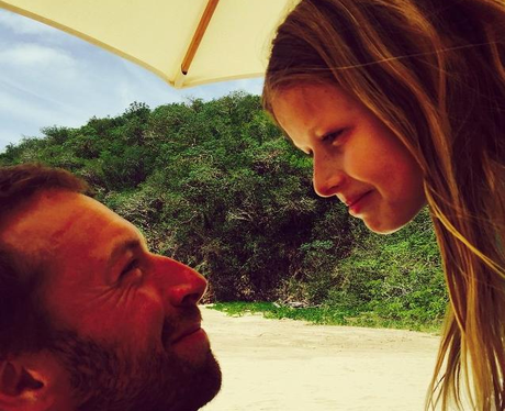 Chris Martin and daughter Apple on instagram