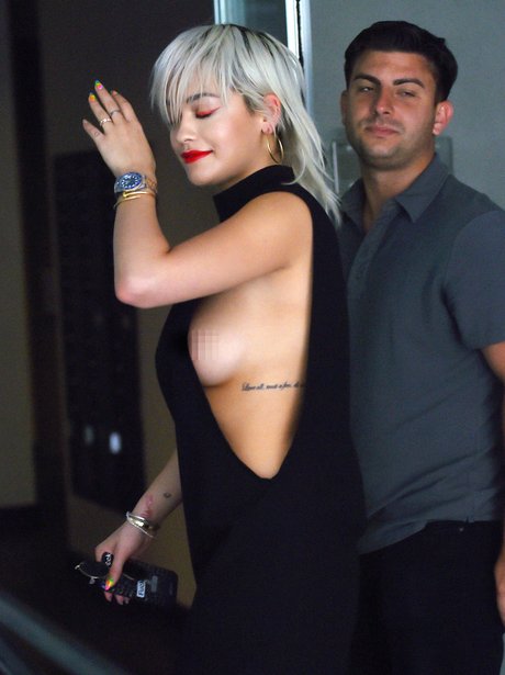 Rita Ora revealing dress