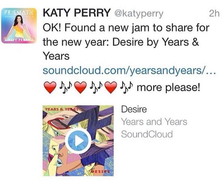 Katy Perry Twitter Yeasr & Years
