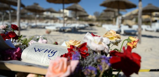 Beach where a terror attack happened in Tunisia