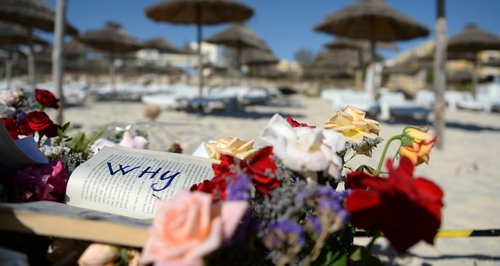 Beach where a terror attack happened in Tunisia