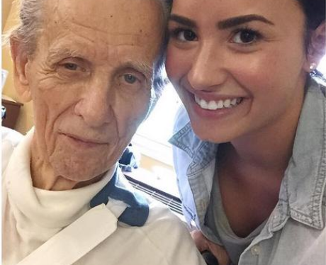 Demi Lovato with her Grandad Instagram