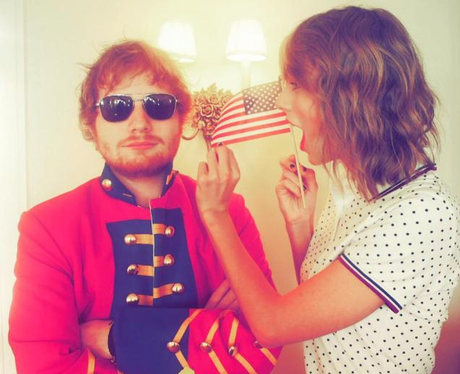 Ed Sheeran attends Taylor Swift's 4th July party