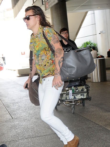 Harry Styles arriving at LAX