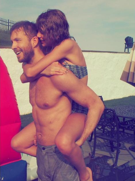 Taylor Swift and boyfriend Calvin Harris celebrate