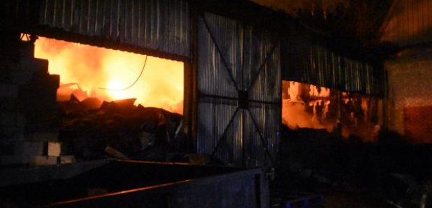 Flames at a factory in Tophill, West Brom