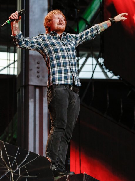 Ed Sheeran performs at Wembley