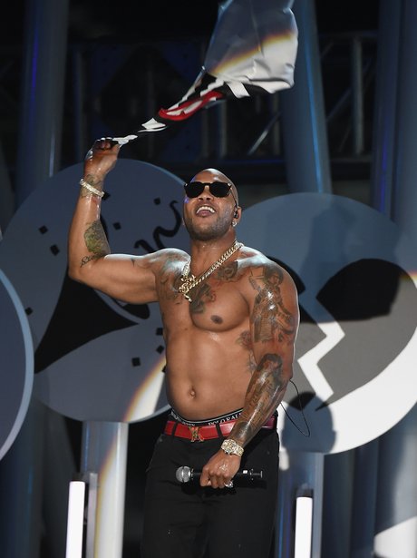 Flo Rida performs at the MTV Fandom Fest in Califo