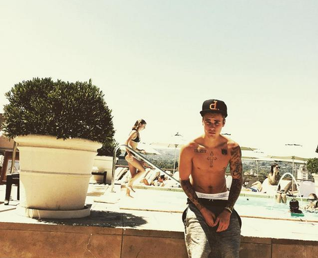 Justin Bieber topless