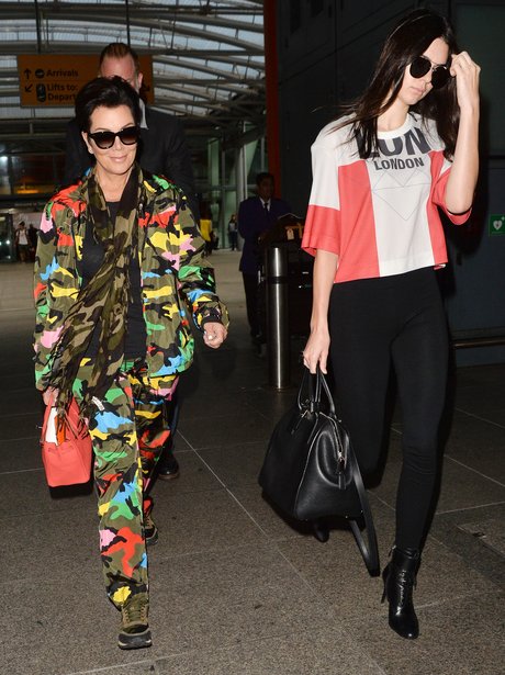 Kendall Jenner Kris Jenner Crazy Camouflage Outfit