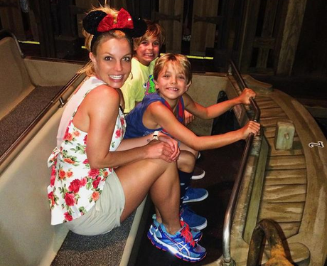 Britney Spears and kids at Disney Land