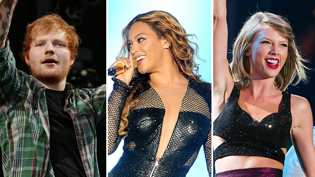 Ed Sheeran, Beyonce & Taylor Swift