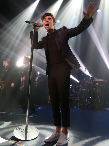 Nathan Sykes onstage in New York