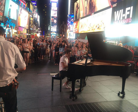 Nathan Sykes Performs In Times Square