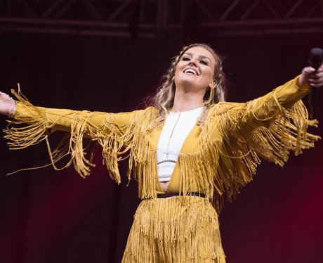 Perrie Edwards wearing a tassle outfit