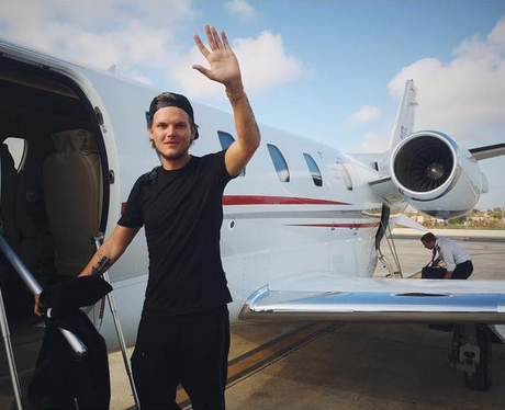 Avicii on a private jet