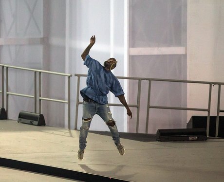 Kanye West onstage at Pan Am Games 2015