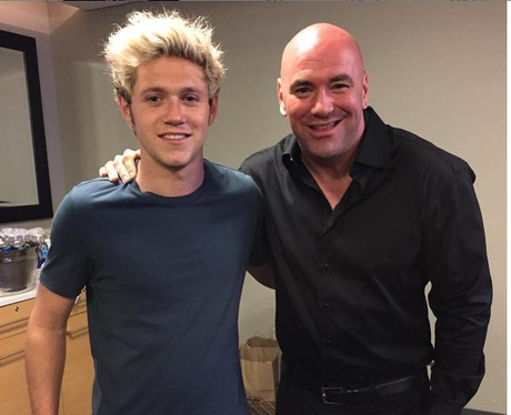 Niall Horan with head of UFC